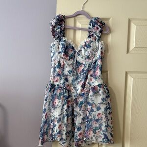 For Love and Lemons Audrey floral mini dress size small